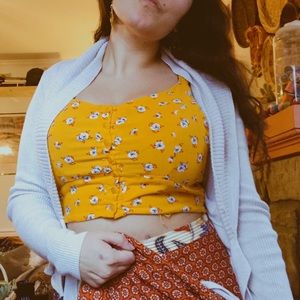 Bright floral crop top